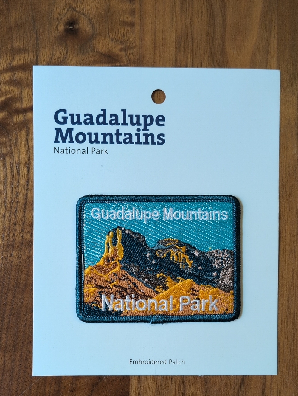 Guadalupe Mountains National Park Embroidered Patch - Teal & Gold